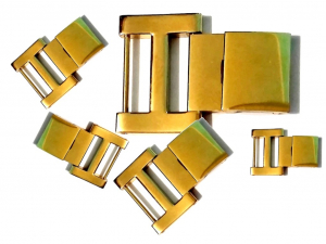 Chiusura scorrevole per bracciali in acciaio GOLD, assortimento da 10 pz