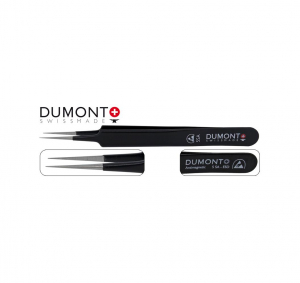 Pinzetta Dumont n.5 DUMOXEL antimagnetica con rivestimento. Swiss Made