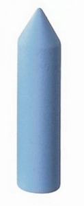 Gommino forma a cilindro in silicone blu diam 6 mm grana fine cf.10pz