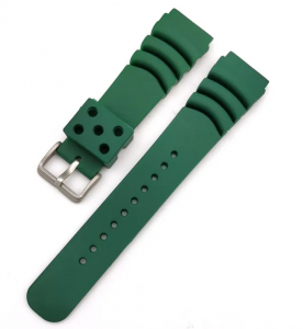 Cinturino per orologio da sub in silicone, compatibile con Seiko colore VERDE