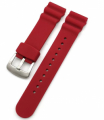 Cinturino per orologio da sub in silicone, compatibile con Seiko colore ROSSO SCURO mm.22