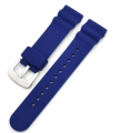 Cinturino per orologio da sub in silicone, compatibile con Seiko colore BLU mm.22